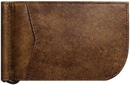 Front Pocket Wallet, Money Clip Billfold RFID Blocking, Top Grain Leather