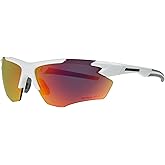 Rawlings Nice Pick Blade Youth Baseball Sunglasses, Shiny White/Red Mirror, 70mm