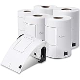 DK-1241 Replace for Brother QL-1110NWB Labels 4x6 for QL-1100 QL-1050 QL-1050N QL-1060N Paper, Large Shipping Address Thermal Labels, 200/ Roll, Die-Cut Paper, 102mm x 152mm, 6-Rolls with 1 Frame