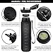 720°DGREE Water Bottle uberBottle Sports Bottles - Tritan Plastic - BPA Free | Ideal Drinking for School, Fitness, Outdoor, Camping | Simple 1-Click Opening | Black, 1 Liter, 32oz