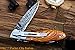DKC Knives DKC-58-LJ-OW-DS-PC LITTLE JAY Olive Wood Pocket Clip Damascus Steel Blade Folding Pocket Knife Olive Wood Handle 4