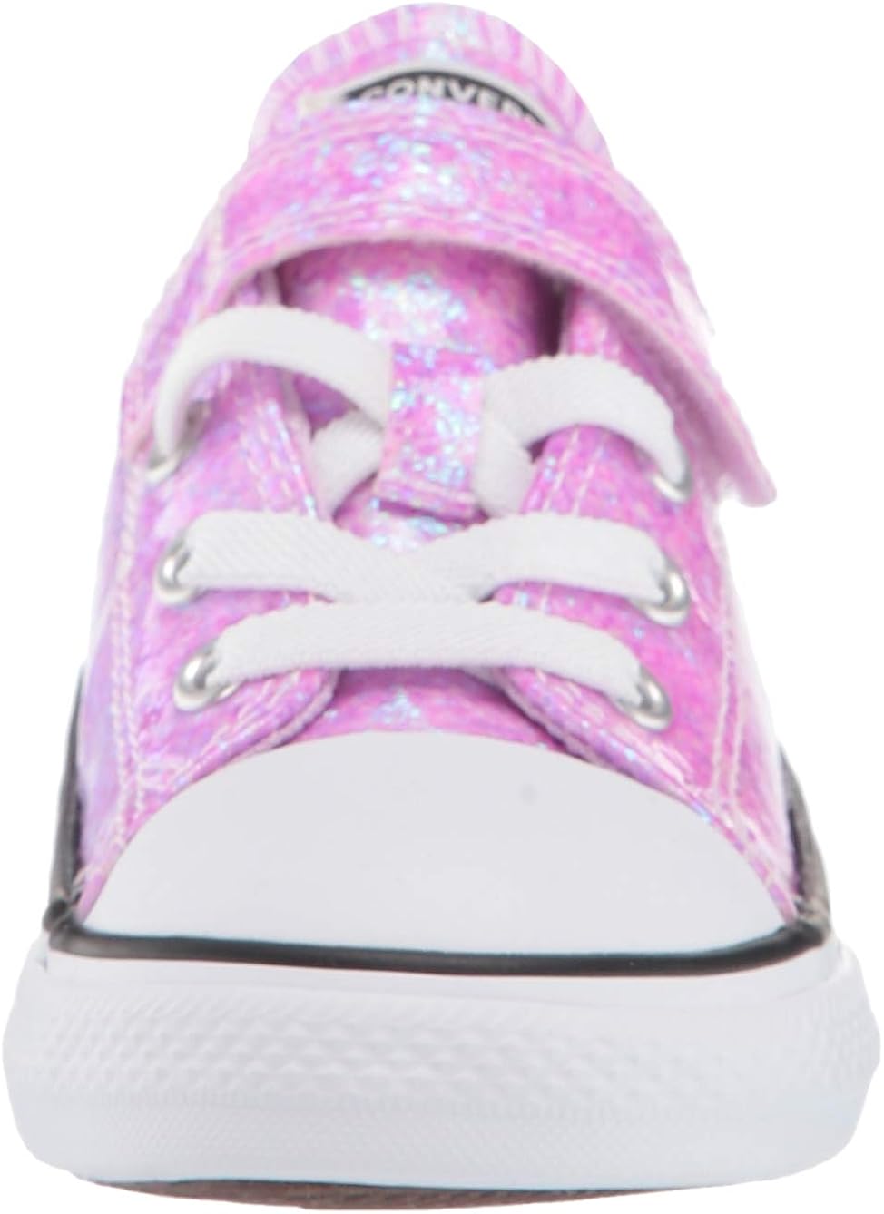pink glitter velcro converse
