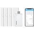 THIRDREALITY Smart Switch 4 Pack with Zigbee Hub - 4 Smart Switch and 1 Hub,Toggle/Rocker, No Wiring Needed. 2.4GHz WiFi Compatible with Amazon Alexa and Google Home.