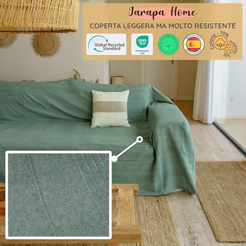 Jarapa Home Made with love Summer Bedspread and Bedspread Multipurpose for Sofas, White Bedspreads, Multi-purpose Blankets, Sofa Cover, Durable and Quality Fabric, Made in Spain