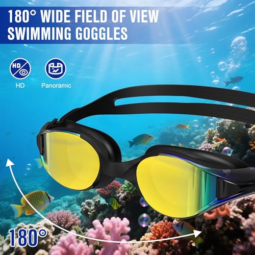 Ambienden Gafas Natacion Hombre Mujer | Impermeables Antivaho VisióN Clara Gafas Natacion Adultos Juventud General | Gafas Piscina Profesionales Con Puente Nasal Suave