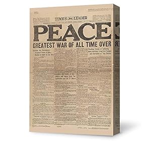 Canvas Wall Art for Living Room,Bedroom Home Artwork Paintings Historical Events Newspaper Ready to Hang - 12x18 inches
