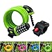 GoFriend Bike Lock High Security 5 Digit Resettable Combination Coiling Cable Lock Best for Bicycle Outdoors, 1.2mx12mm (Green)