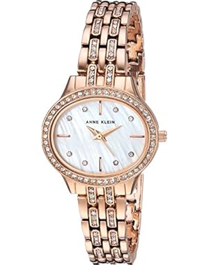 Women's AK/2676MPRG Swarovski Crystal Accented Rose Gold-Tone Bracelet Watch