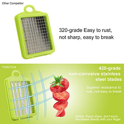 TOROTON Vegetable Chopper Mandoline Slicer Dicer, Onion Chopper Spiralizer Vegetable Slicer, Veggie Food Choppers Dicers for Fruits & Vegetables, 9 Blades