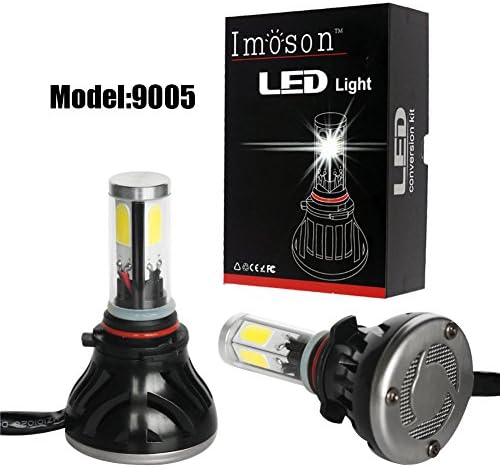 IMOSONTEC 9005(HB3) LED Headlights For Cars Super Bright Headlight Bulbs Conversion Kit Headlamps With 80W/8000LM 8000K blue color temp (9005, cold)