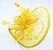 Womens Formal Party Fascinator Hat with Headband for Cocktail Yellow