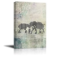 Canvas Wall Art Abstract Animal Lines Art Canvas Prints Home Artwork Decoration for Living Room,Bedroom - 12x18 inches