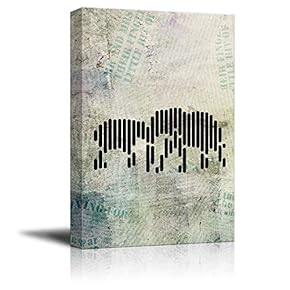 signwin Canvas Wall Art Abstract Animal Lines Art...
