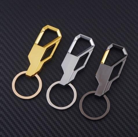 Since Fashion Men's Simple Metal Keychain Key Chain Car Business Key Ring Gifts (Gold Silver Black), Assorted Colors,Pack of 3
