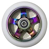 aibiku 110mm Pro Stunt Scooter Wheel with ABEC-9 Bearings Fit for Fuzion/Envy/MGP/Lucky TFOX/Vokul Pro Scooters - Colorful(Pair)