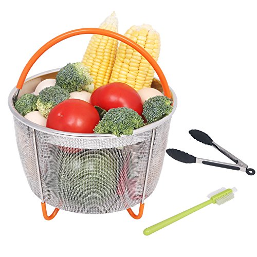 MAXROCK Steamer Basket for Instant Pot Accessories 5/6/8 qt,Strainer and Insert fits InstaPot Pressure Cooker/Ultra, Basket for Veggies,Fruits,Meats,etc