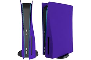 ARVIN Replacement Shell Skin for PS5 Console, Face Plates Cover Case for PS5, ABS Hard Shockproof Anti-Scratch Dustproof Protective Skins Faceplates Accessories for PlayStation 5 Disc Edition –Purple