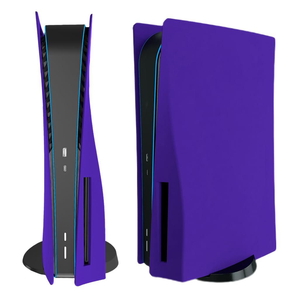 arVin Cover Plates for PS5 Disc Edition 2020, Replacement Shell Faceplate for PS5 Disc Console, ABS Hard Anti-Scratch Dustproof Protective Skin Case Accessories for PlayStation 5 Disc Edition –Purple