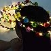Homeleo 4 Pack Led Rose Flower Wreath Headband Light Up, Led Glowing Girl's Headdress, Fairy Led Wrap Crown Festival Tiara Floral Bohemia for Graduation Festival Wedding Christmas Halloween Party