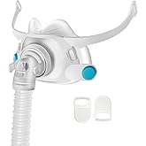 Replacement CPAP Full Face Mask F40 Improved for Airfit F30i X30i CPAP Mask Upgrade Silicone Cushion for CPAP Masks with Headgear, Elbow/Swivel, Cushion(Large)