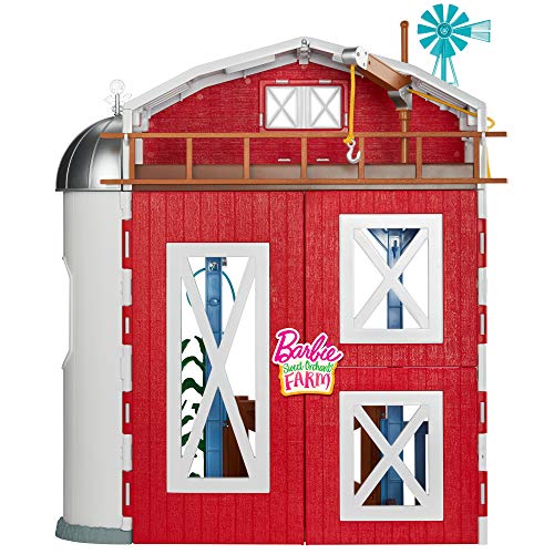 Barbie GJB66 - „Spaß auf dem Bauernhof“ Pferdehof Spielset mit Scheune, 11 Tieren, tollen Funktionen & 15 Teilen, Spielzeug für Kinder ab 3 Jahren – Bild 4