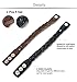Jstyle 2 Pcs a Set Mens Womens Braided Leather Bracelet Bangle Rope Adjustable 7.5-8.6 Inch