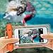 Waterproof Case, 3 Pack Ace Teah Clear Waterproof Phone Case TPU Pouch, Dry Bag, Snowproof Dirtproof for iPhone 8 7 6 6S Plus X, Samsung Galaxy Galaxy S7 S6 Edge, Google Pixel XL - Blue Green Orange