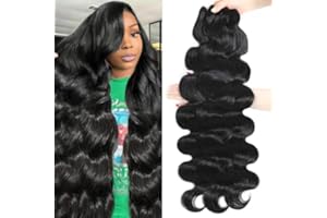 MOSARI 15A Raw Human Hair Bundles Body Wave Human Hair,Triple Lifespan Indian Virgin Hair,No Tangle Shedding,Multiple Washes Keep Texture Silky Soft (3 Bundles Natural Color, 18 20 22 Inch)