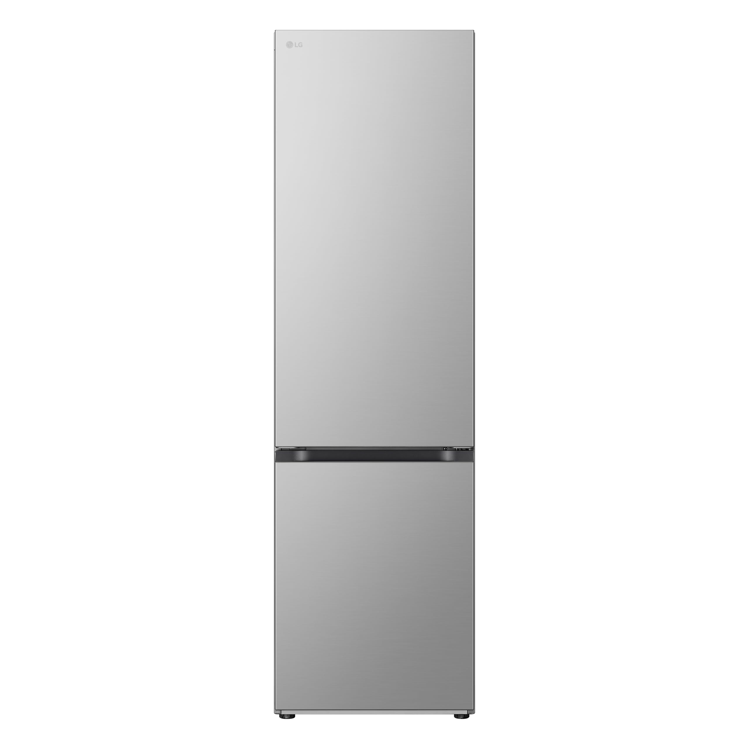 LG GBV22L0EPY Frigorifero combinato Total No Frost, 387L, Classe E, Door Cooling, Linear Cooling, Smart Diagnosis, Design con porte piatte, Apertura porte a filo muro, Prime Silver