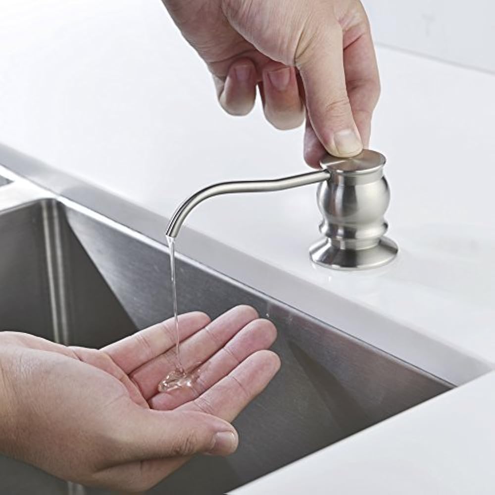 Built In Soap Dispensers Deck Mount Liquid Lotion Kitchen Countertop