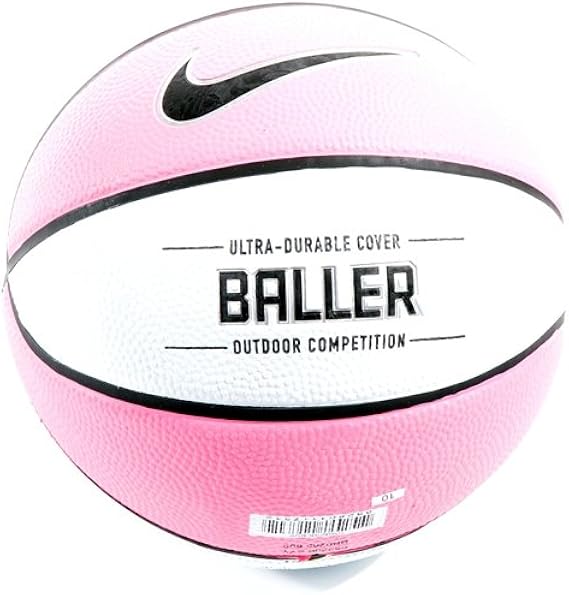 Nike Mini Basketball Junior Baller Outdoor Competition Ball White/Pink