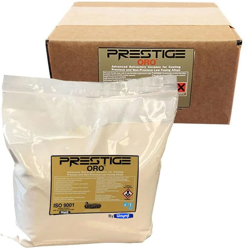 Prestige ORO 5Lb Premium Jewelry Making Casting Powder Lost Wax Investment Powder for Gold, Silver ETC