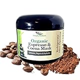Organic Caffeine Face Mask with Espresso Coffee & Cocoa 2 oz – Moisturize and Exfoliate Skin – Reduce Pores and Wrinkles | Brightening Face Mask For All Skin Types – Simply Radiant