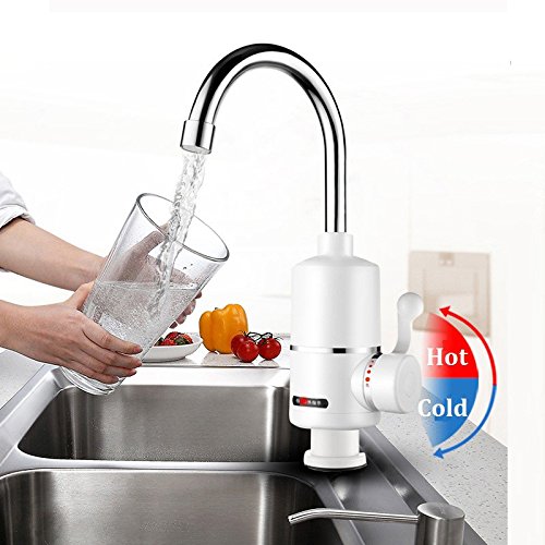 GGGarden 2000W Leakage Protection Plug Bathroom Kitchen Instant Hot Water Tap Electric Water Faucet Tankless Electric Water Heater