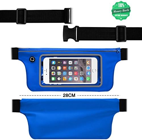 WOPRO Running Belt,Extra Large Pocket Fits ALL Phones including iPhone 5/5s, 6, and 6 Plus &amp; Android Smartphones ,100% Water Resistant &amp; Fits Securely on Waist , Reflective Materials For Safety-Purple