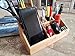 SplashSoup Small Multifunctional Bamboo Organizer | Desk Caddy | Home Office Accessory Tray | School Art Supply Holder | Pen Pencil Brush Compartment | Kitchen Bathroom Countertop Storage
