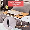 Laptop-Bed-TablePortable-Lap-DeskNotebook-Stand-Reading-HolderNotebook-Table-Dorm-Desk-with-Foldable-Legs-Cup-Slotfor-Eating-BreakfastReadingWatching-Movie-on-BedSofa60-x-40cm-Brown Laptop Bed Table,Portable Lap Desk,Notebook Stand Reading Holder,Notebook Table Dorm Desk with Foldable Legs & Cup Slot…