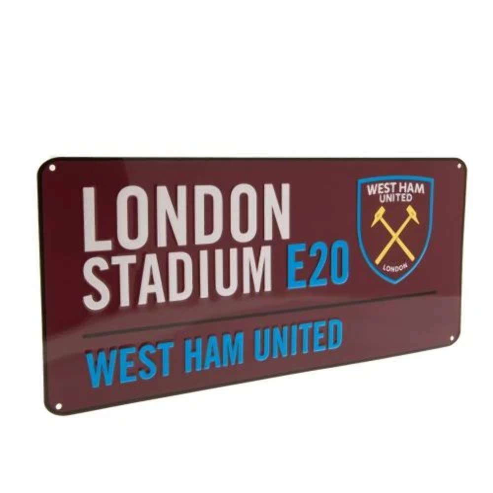 Club Licensed West Ham Colour Street Sign - 40cm x 18cm