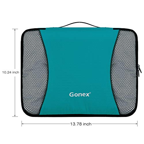 Gonex Packing Cubes 3 Set Travel Luggage Packing Organizers Pouches(Blue) Pricepulse