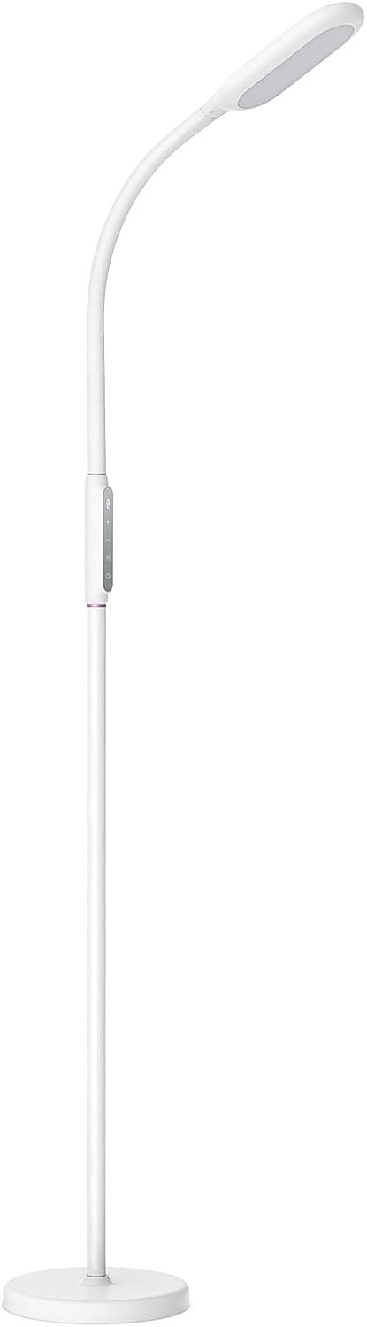 TaoTronics LED Floor Lamp 5 brightness levels & 3 colors, 1815 Lumens & 50, 000 Hours, Flexible Gooseneck Dimmable Floor Lamp for Reading Living Room, Touch Control, Philips Enabled Licensing Program - - 