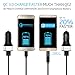 Quick Charge 3.0 Car Charger [QC 3.0] Fast Charger - LOVPHONE 2-Port / Dual USB Car Charger Adapter [QC 2.0 Compatible] Black Set with Micro USB Cable and Type-C adapter