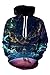 Elosele Unisex Realistic 3d Digital Print Pullover Hoodie Hooded Sweatshirt