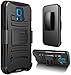 Galaxy S5 Sport Case, S5 Sport Holster Case (Sprint) By E LV - Full Body Hybrid Armor Protection for Samsung Galaxy S5 Sport with Backstand and Belt Swivel Clip with 1 Black Stylus - Black