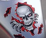 i5 Red Skull Decal Graphic Compatible with Honda