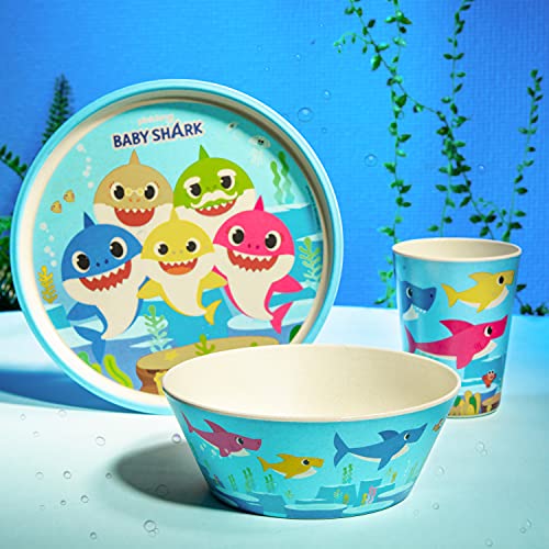 Zak Designs Baby Shark Dinnerware Set for Kids Includes 8" Plate, 6