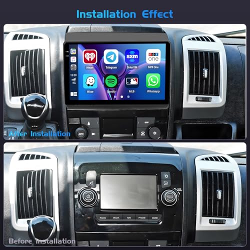 Inefala 4+128G Radio for Fiat Ducato/Citroën Jumper/Peugeot Boxer 2011-2022 Android 15 with 9'' In-Cell Screen with Wireless Carplay and Android Auto Mirror Link Radio FM/RDS GPS WiFi Bluetooth SWC