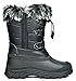 DREAM PAIRS Boys Girls Snow Boots Water-Resistant Outdoor Warm Cozy Anti-Slip Mid Calf Faux Fur Lining Insulated Winter Shoes for Little/Big Kids,Size 3 Little Kid,Black,KSNOW