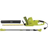 Sun Joe Corded Convertible Pole Hedge Trimmer with Dual Blade, SJH904E | 19 Inch, 4.5-Amp Motor - Lightweight &amp; Portable Trimming Machine for Lawn and Garden Care