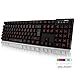AIRFOX Cyborg Soldier - Ergonomic Wired Gaming Keyboard - Adjustable Seven Color Soothing LED - Mechanical-Similar Typing Experience Popular Gaming Keyboard