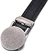 Marino Avenue Genuine Leather belt for Men, 1.5 Wide, Casual Ratchet Belt with Automatic Linxx Buckle - Circular Linxx - Deep Charcoal - Adjustable from 28